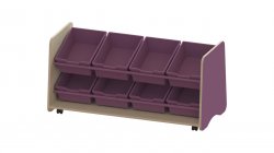 Trudy Trudy 8 Angled Tray Mobile Storage Unit