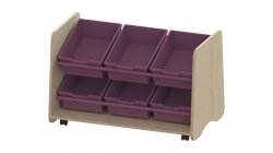 Trudy 6 Angled Tray Mobile Storage Unit