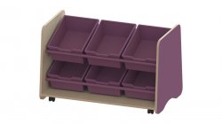 Trudy 6 Angled Tray Mobile Storage Unit
