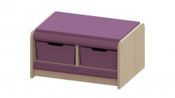 Trudy Classroom Storage - Double Tray Storage Bench with Gratnells Tray