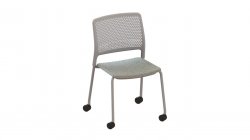 Grafton 4 Leg Classroom Chair On Castors With Upholstered Seat Pad Fabric Band 1