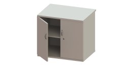 Camerton Desk High Double Door Cupboard with 1 Adjustable Shelf