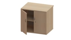 Camerton Desk High Double Door Cupboard with 1 Adjustable Shelf