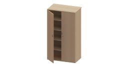 Camerton Tall Double Door Cupboard With 4 Adjustable Shelves