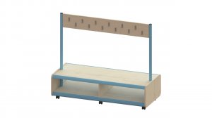 Trudy Mobile Double Sided Bench 24 Hooks