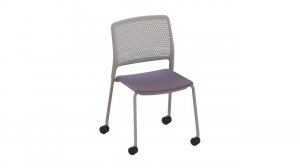 Grafton 4 Leg Classroom Chair On Castors With Upholstered Seat Pad Fabric Band 1