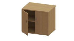 Camerton Desk High Double Door Cupboard with 1 Adjustable Shelf