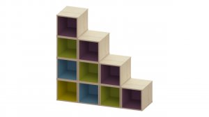 Trudy Storage Boxes With Coloured Inside - Set of 10